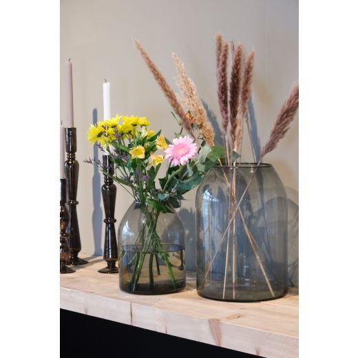 Barcelona Mouthblown Recycled Vase grey h25 d19 