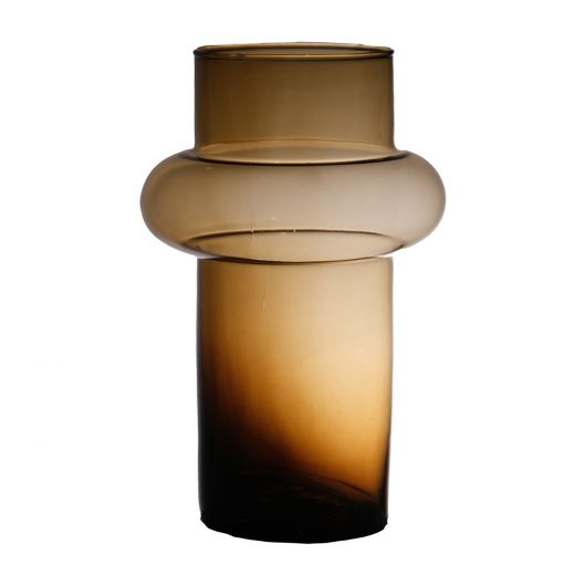 Lune Mouthblown Recycled Vase amber h30 d19 