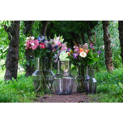 Evie Mouthblown Recycled Vase purple h40 d28 