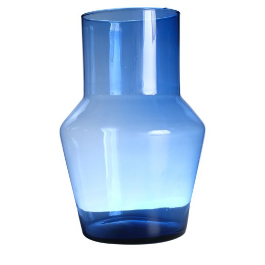 Evie Mouthblown Recycled Vase blue h40 d28 