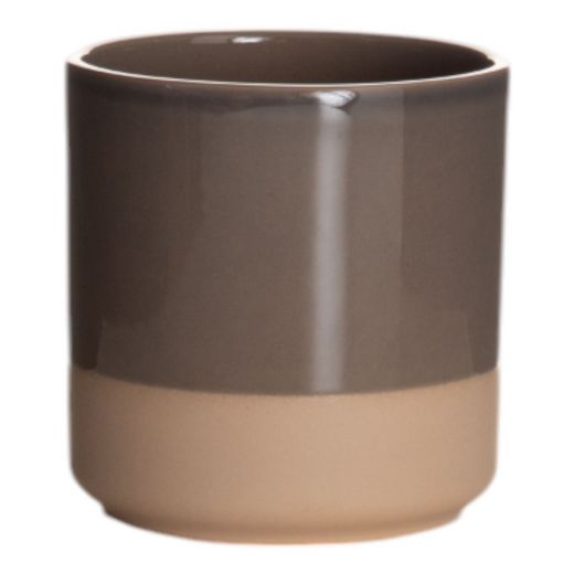 Display Glass Ceramic Cache-Pot couleur grey/brown/green h13 d13 