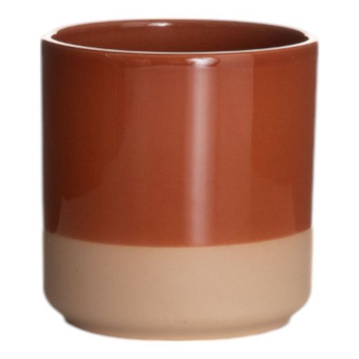 Display Glass Ceramic Cache-Pot couleur grey/brown/green h13 d13 