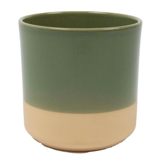 Cylinder Ceramic Dip-Dye Green H17 D17
