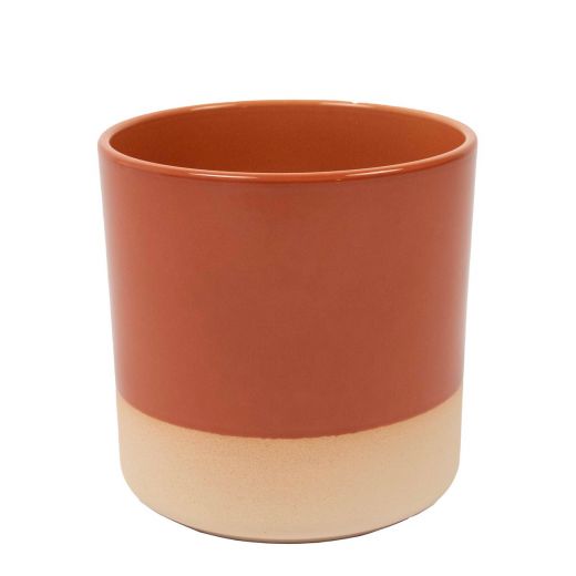 Cylinder Cache-Pot en Céramique Dip-Dye Terra h13 d13 