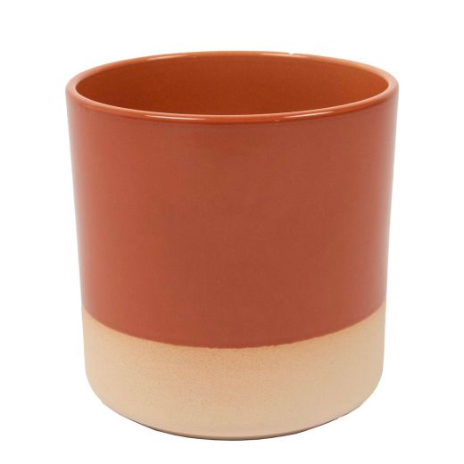 Cylinder Cache-Pot en Céramique Dip-Dye Terra h15 d15 