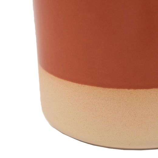 Cylinder Cache-Pot en Céramique Dip-Dye Terra h15 d15 