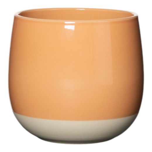 Flowerpot Ceramic Dip-Dye Joan Peach H16 D18 top D16,5