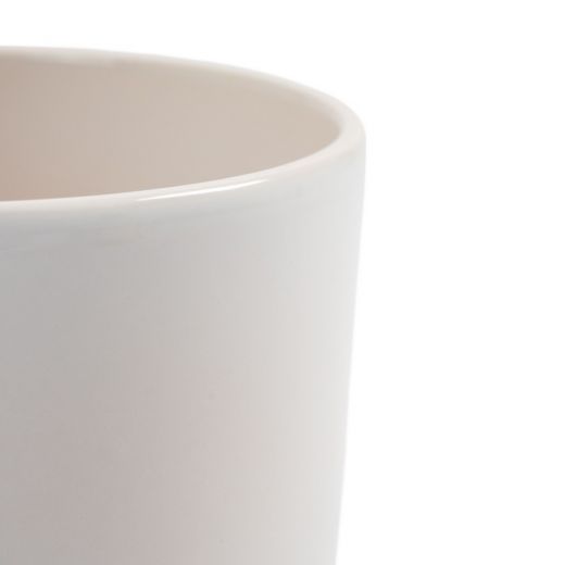 Cylinder Planter Ceramic Dip-Dye White h10 d10