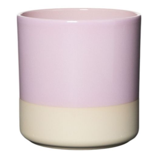 Cylinder Planter Ceramic Dip-Dye Soft Pink H17 D17