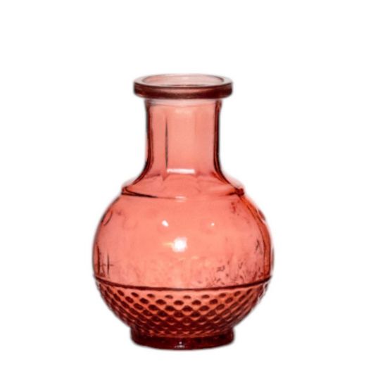Jazzy Bottle vase mini red h11,5 d8cm