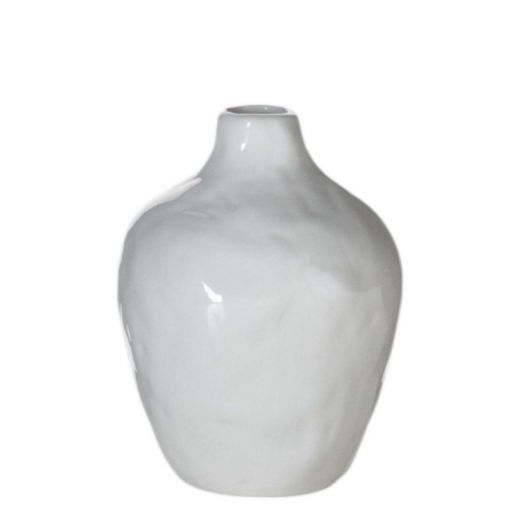 Vase Keramik Tulpen weiss multi h14 d11cm