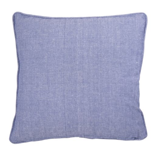 Cushion Levy check 45x45 linen/blue