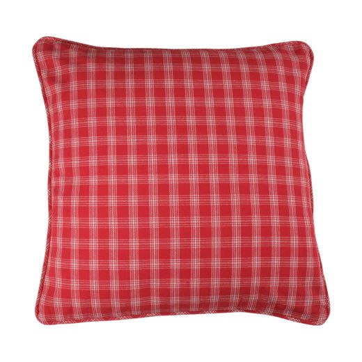 Cushion Levy check 45x45 linen/red