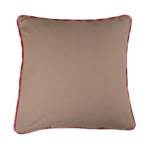 Cushion Levy check 45x45 linen/red