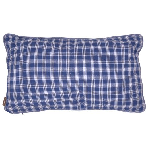 Cushion levy check 30x50 linen/blue