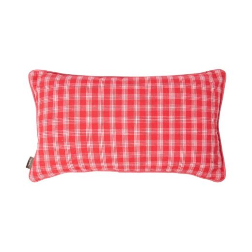 Cushion levy check 30x50 red