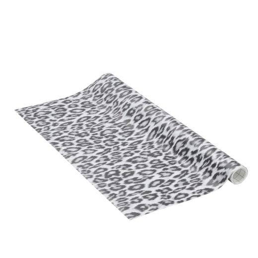 Leopard Sebstklebender Folie Grosse Rolle Grau 45cmx15mtr