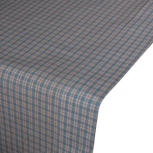 Small Check Chemin de table aqua foncé 50x140cm 