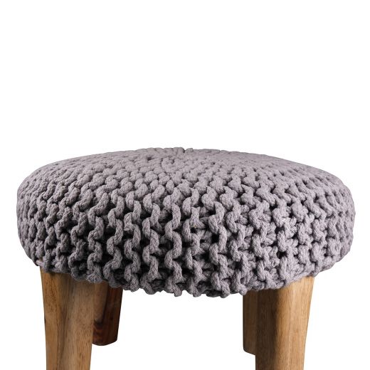 Knitted Footstool 40x40x35 dar 40x40x35