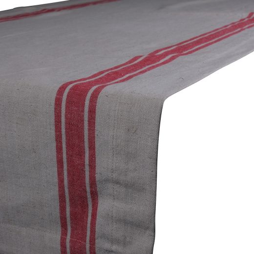 Side Stripes Tafelloper rood 50x140cm 