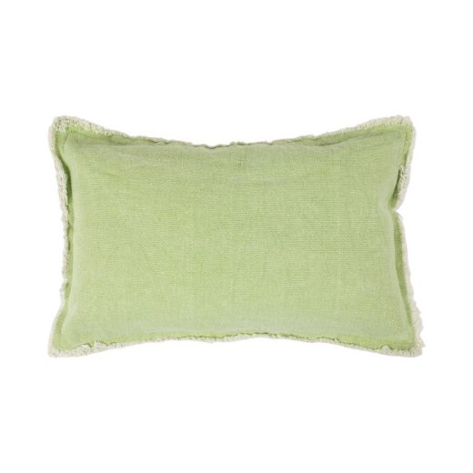 Heavy Stonewash kussen groen 30x50cm