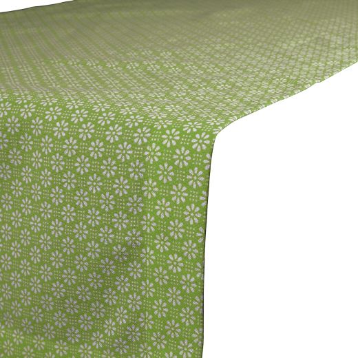 Daisy Chemin de table vert 50x140cm 