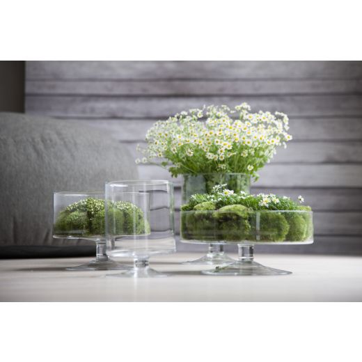 Yvonne Hurricane Vase On Foot h19 d14 