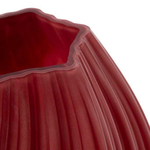 Vase Bellora red h15 d18cm (cc)