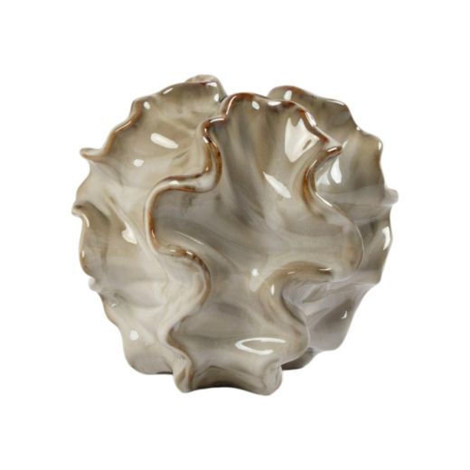 Vase Adam Keramik grün grau h15,7 d16,8cm