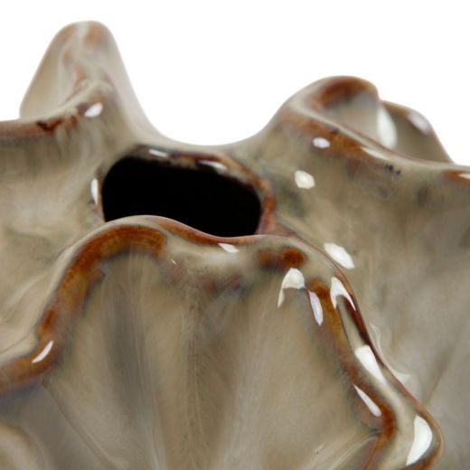 Vase Adam Keramik grün grau h15,7 d16,8cm