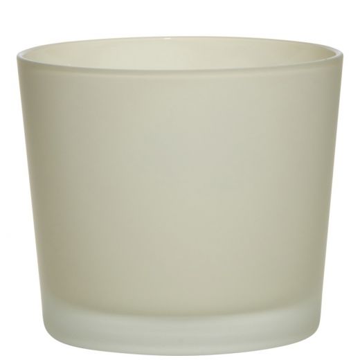 Conner Planter Glass Matt off white h12,5 d14,5 