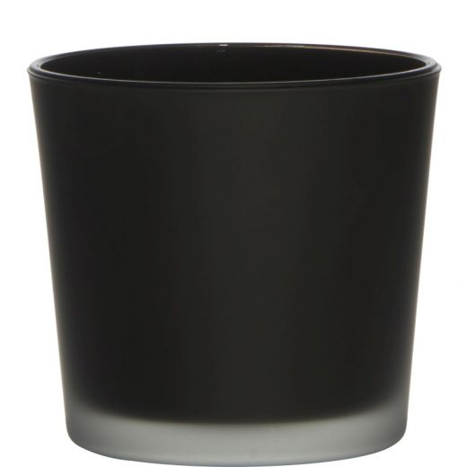 Conner Planter Glass Matt black h11 d11,5 