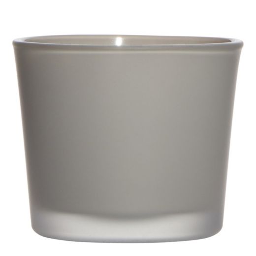 Conner Planter Glass Matt mouse grey h9 d10 