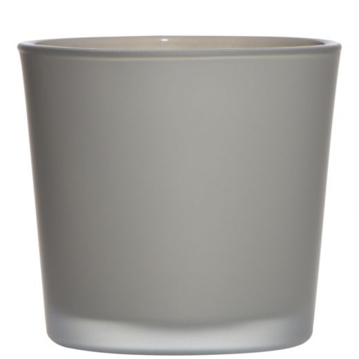 Conner Planter Glass Matt mouse grey h11 d11,5 