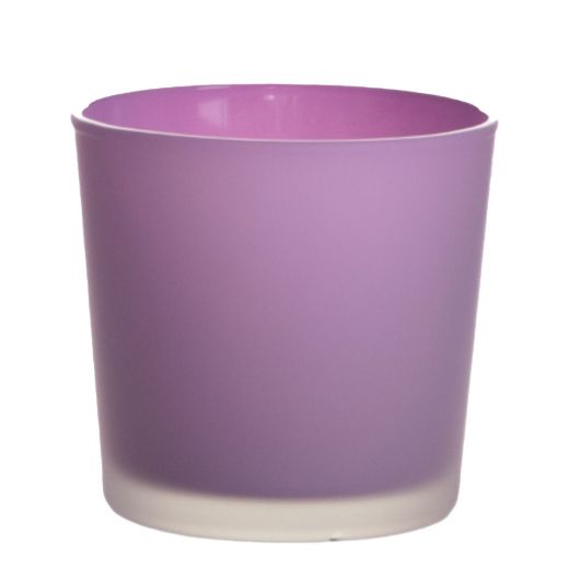 Conner Cache-Pot Glass matt african violet H9 D10 