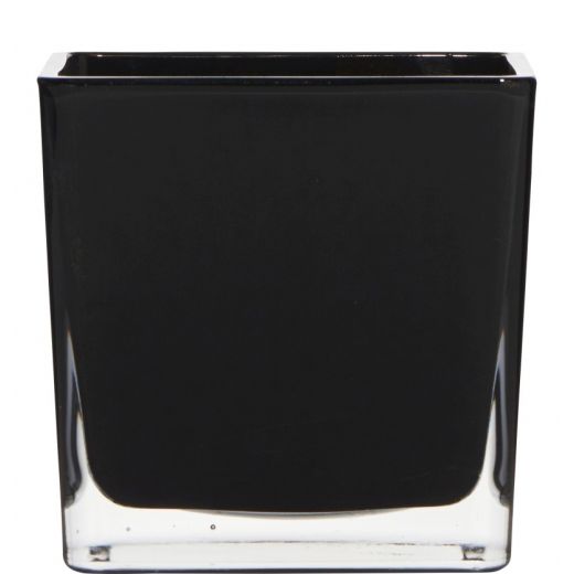 Regular Kubische Vase schwarz 14x14x14cm 