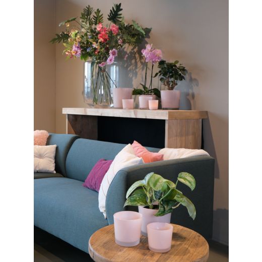 Conner Regular Blumentopf Glas zartes Rosa h9 d10 