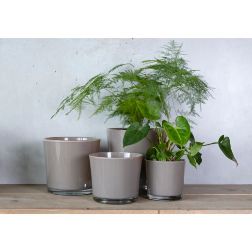 Conner Regular Planter Glass nature brown h19 d19 