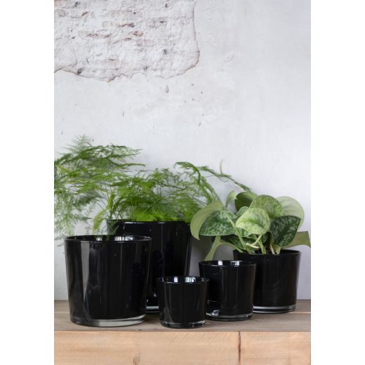 Conner Regular Planter Glass black h19 d19 