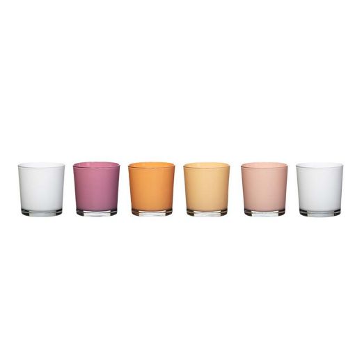 Display Conan Cache-Pot blanc/d.rose/l.rose/d.pêche/l.pêche/blanc  H13 D13 