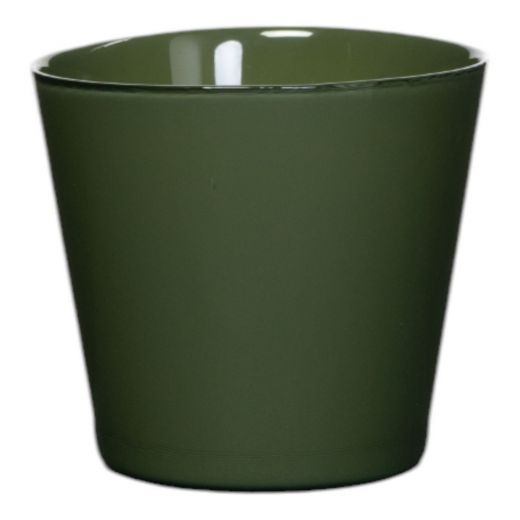 Display Conny Cache-Pot couleur gr/moutarde/corail h12,5 d13,5 