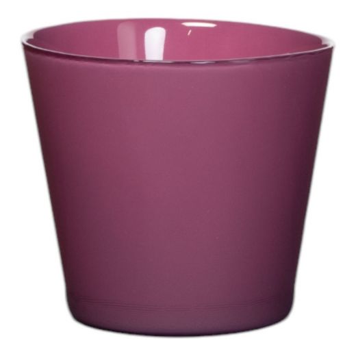 Display Conny Cache-Pot couleur gr/moutarde/corail h12,5 d13,5 