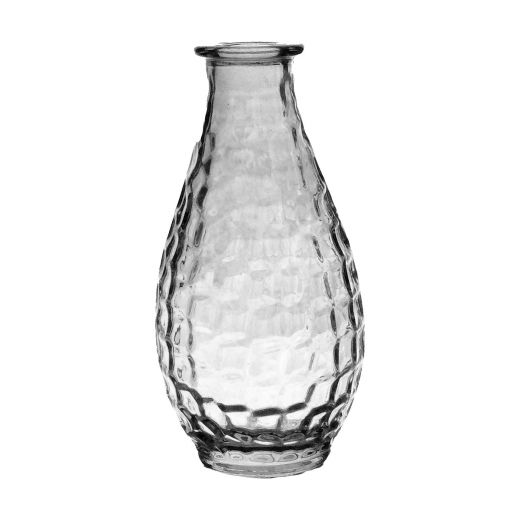 Dots Vase bouteille transparent h14 d7 