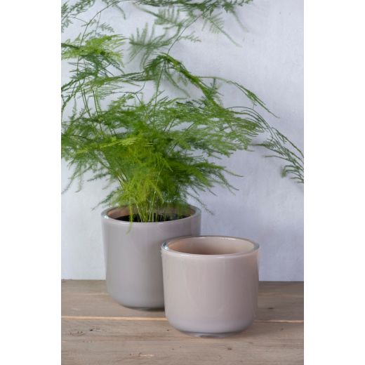 Cooper Regular Planter Glass nature brown h13 d14 