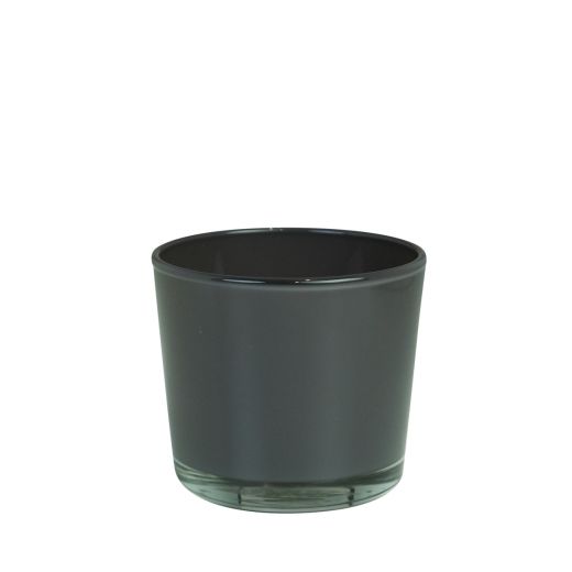 Conner Regular Planter Glass warm grey h9 d10 