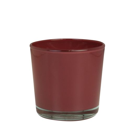 Conner Regular Planter Glass bordeaux red h12,5 d14,5 