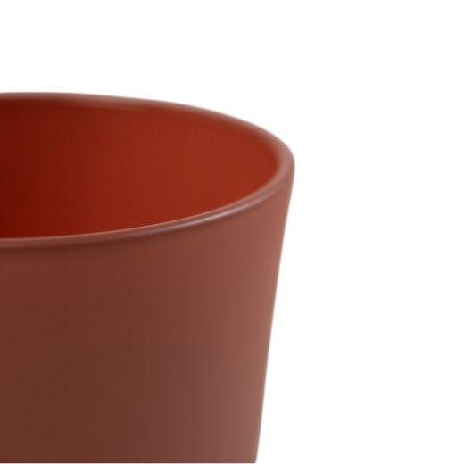 Conner Planter Glass matt red brown h9 d10 