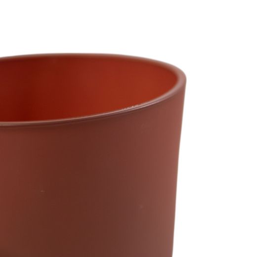 Conner Planter Glass matt red brown h11 d11,5 