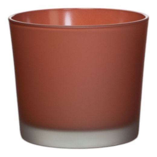 Conner Planter Glass matt red brown h12,5 d14,5 