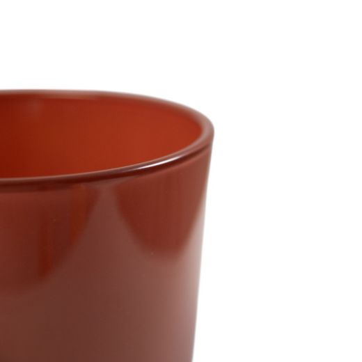 Conner Planter Glass regular red brown h9 d10 